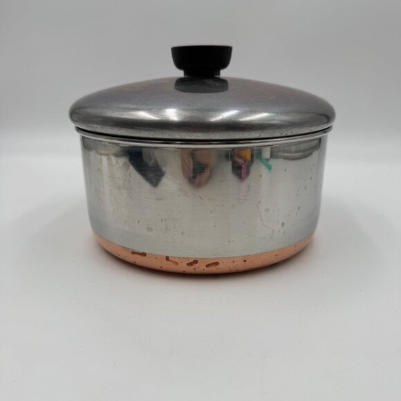 Revere Ware Vintage Stainless Copper Bottom 2-Quart Sauce Pan - Picture 3 of 8